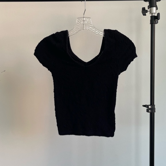 Topshop stretch cap sleeve top, black us 4. Ballerina core - Picture 2 of 3